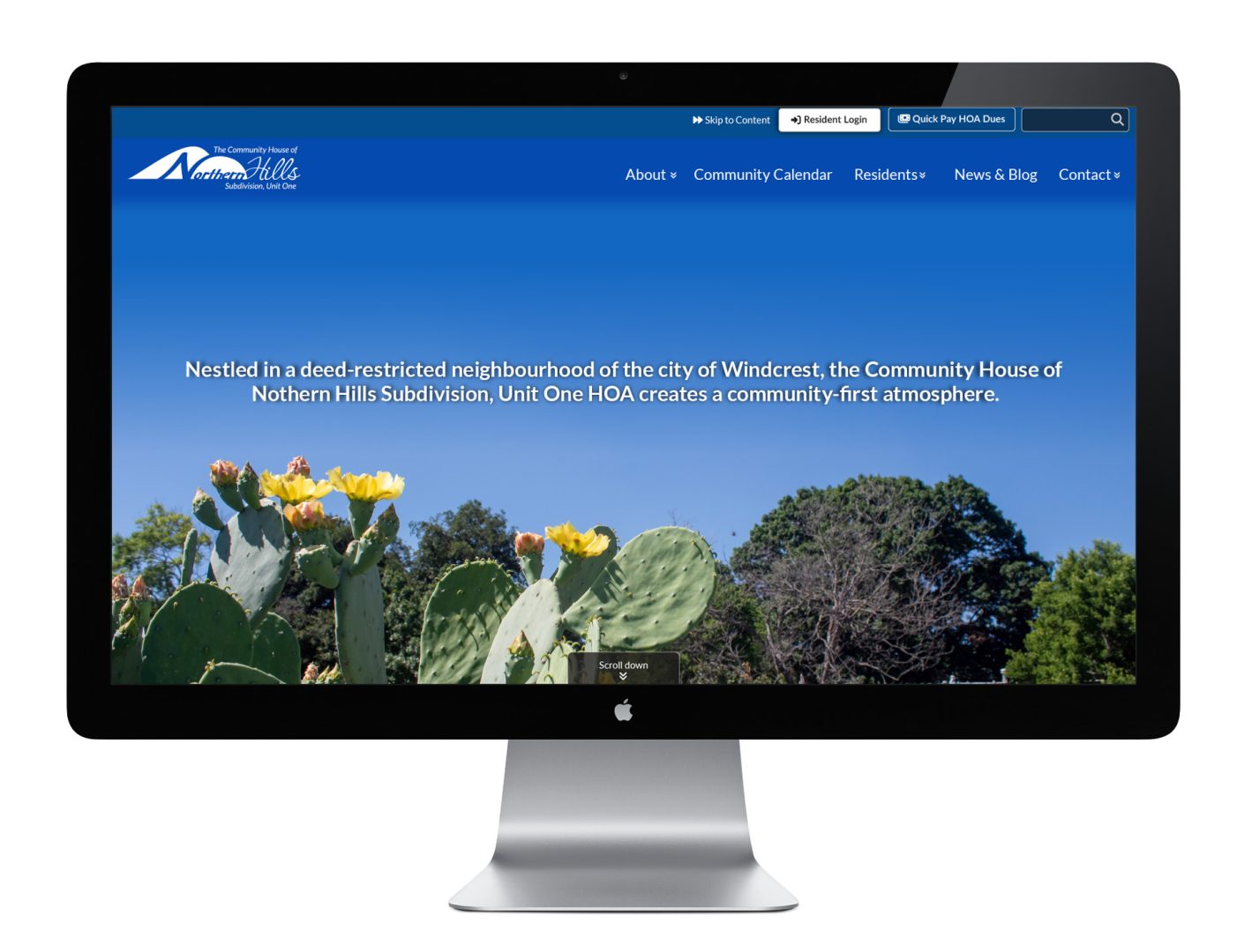 Northern Hills HOA Website on a desktop screen